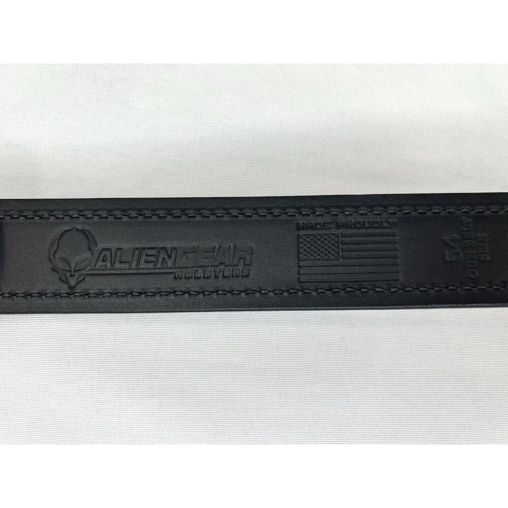 Alien Gear Gun Belt Black Leather Size 50 Heavy Duty Tactical Belt 54